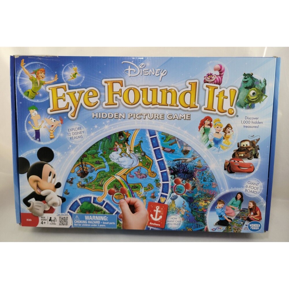 Disney Eye Found It! Hidden Picture Board Game COMPLETE Family Game Night